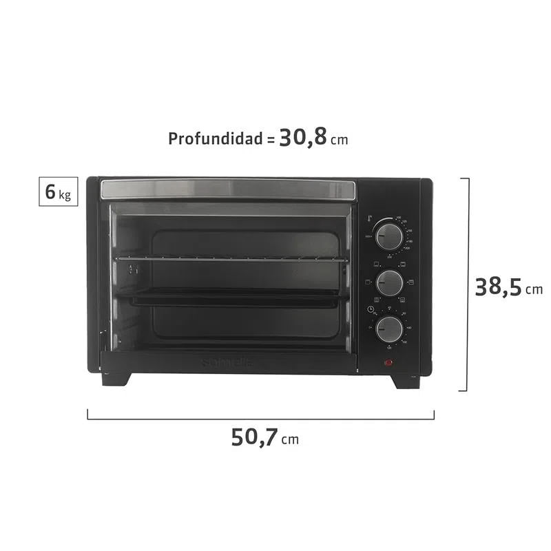 Horno Eléctrico Somela 30 Litros Black Oven | Linio Chile -  SO396HL14YO6ILACL