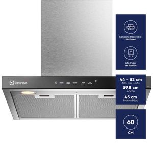 Campana de Cocina Pared Electrolux 60cm Decorativa (CE6TF)