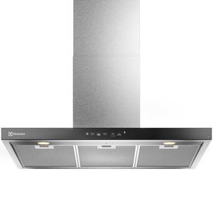 Campana Cocina Extractora Electrolux Decorativa Pared 90cm Timer y Panel Touch CE9TF Inox