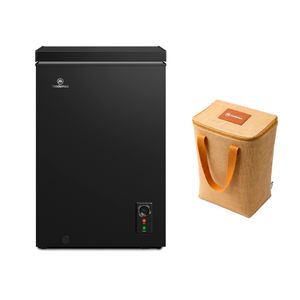 Congelador Freezer Mademsa Horizontal Dual 97L Frío Directo H100B Negro + Bolso Cooler Mademsa