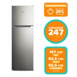 Refrigerador Mademsa 247L No Frost Top Freezer Inverter Puerta Reversible Altus 1250I Inox + Bolso Cooler Mademsa-1772218473540