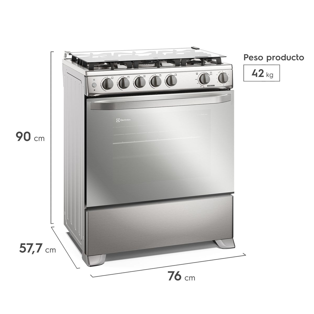 04.--Cocina-a-Gas-5-Platos-Electrolux-Efficient-FE5SXC-Inox-Dimensiones-2000px