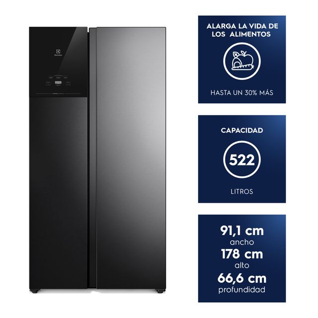 Refrigerador Electrolux 530L No Frost Side by Side Inverter
