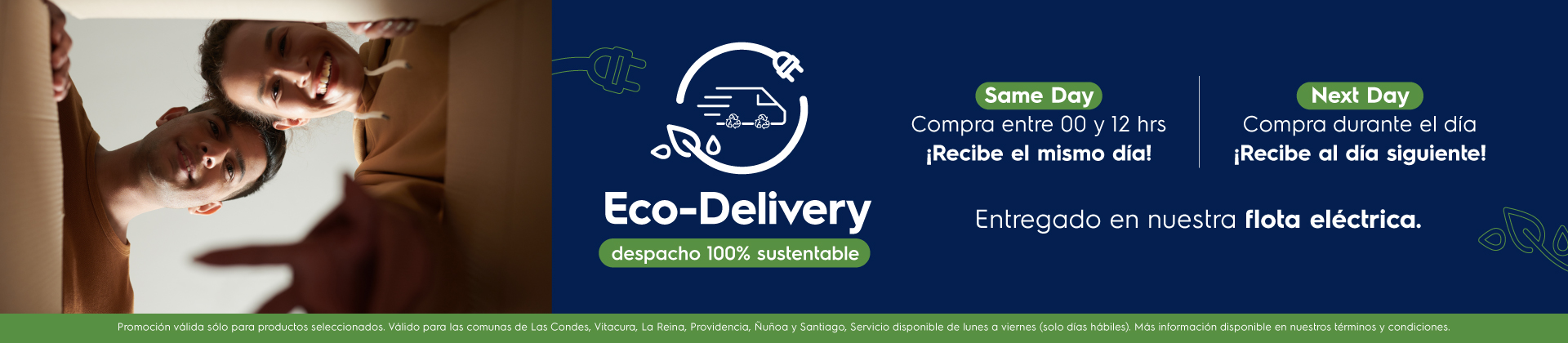 Eco-Delivery compra y recibe Same day o Next day