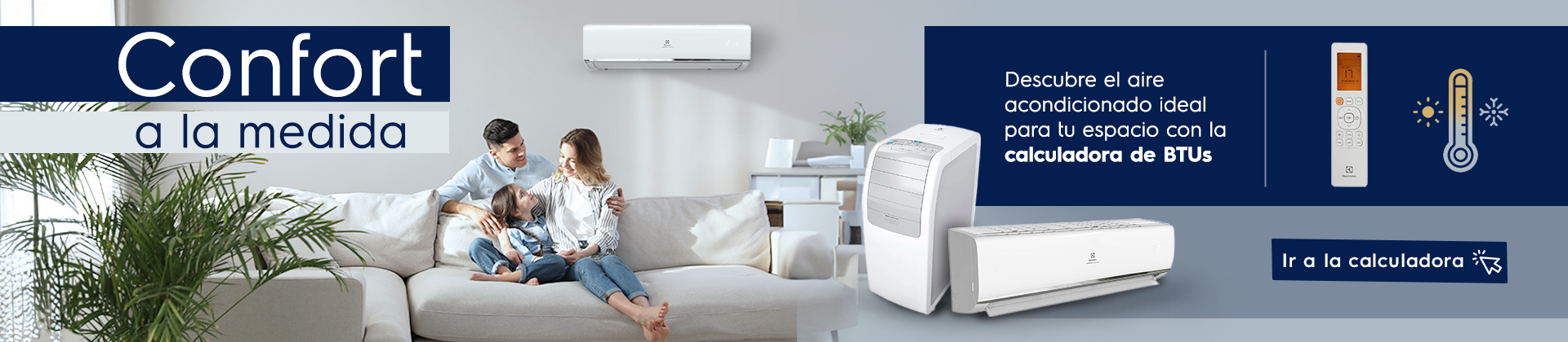 Aire Acondicionado con función Inverter Electrolux -Calor y Frío con opciones de 9000, 12000 y 18000 BTUs