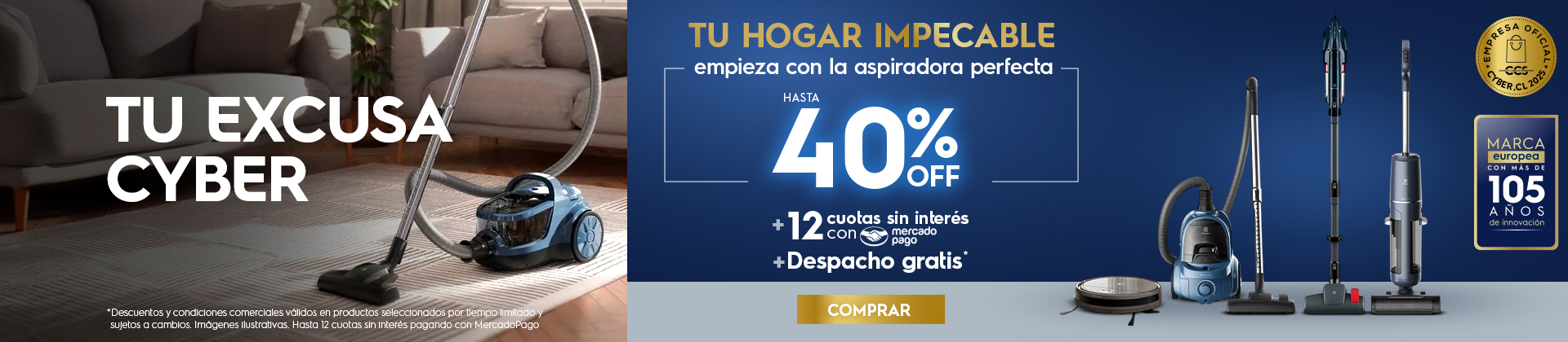 Aspiradoras Cyber Electrolux