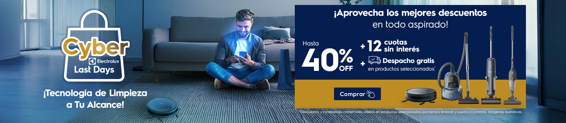 Aprovecha un especial de aspirado Electrolux en esta Cyber - Hasta 40% Off